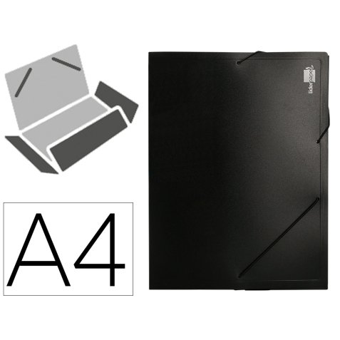 Boîte classement polypropylène liderpapel chemise dos rigide 50mm a4 210x297mm 750 microns opaque noir