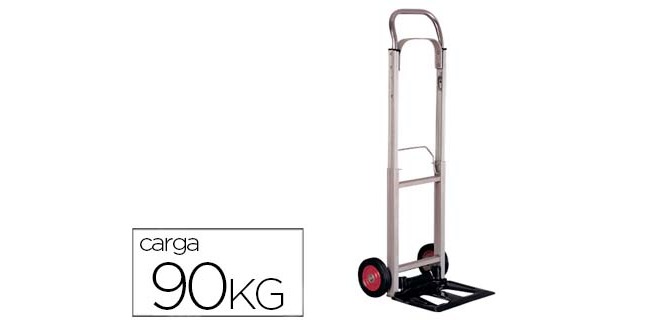 Diable pliant aluminium 1100x390x410mm pelle acier roues caoutchouc charge maximale 90kg poids 6.8kg