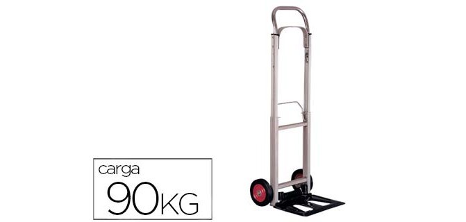 Diable pliant aluminium 1100x390x410mm pelle acier roues caoutchouc charge maximale 90kg poids 6.8kg