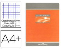 Cahier piqué conquérant sept couverture offset a4+ 24x32cm 192 pages 70g 5x5