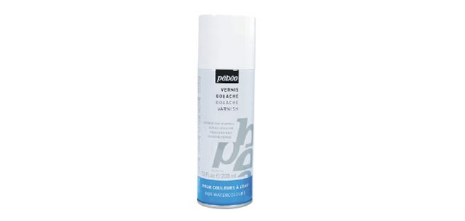 Vernis gouache pébéo aérosol acrylique non jaunissant aspect satiné éclat couleurs flacon 200ml