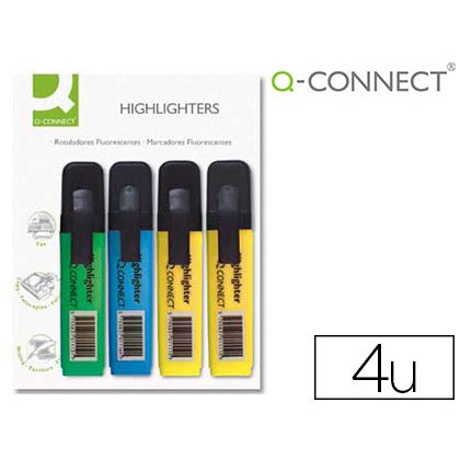 Marqueur fluorescent blister 4 unités