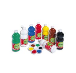 Gouache lefranc bourgeois liquide redimix non toxique fluide couvrante prête à l'emploi assortiment 8 flacons 1000ml