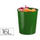 Corbeille à papier q-connect plastique résistant 16l 310x290mm coloris vert opaque