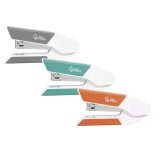 Agrafeuse bureau liderpapel 40x63x130mm 20 feuilles agrafes 26/6 coloris assortis gris    corail turquoise