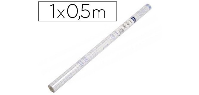 L'Instantané rouleau couvre-livres adhésif repositionnable polypropylène 5/100ème 10 m x 0,50 m - Transparent