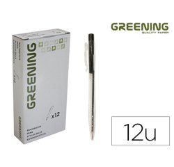 Stylo greening rétractable coloris noir