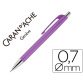 Porte-mine caran d'ache 884 infinite mine 0.7mm bouton poussoir chrome brillant coloris mauve