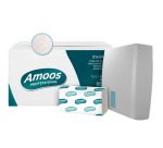 Essuie-mains enchevetres amoospliage v 2 plis 21x25,2cm 20  paquets de 160 feuilles