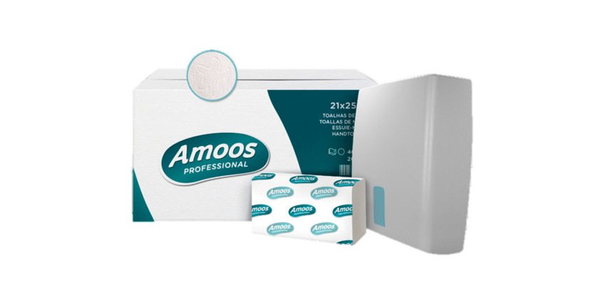 Essuie-mains enchevetres amoospliage v 2 plis 21x25,2cm 20  paquets de 160 feuilles