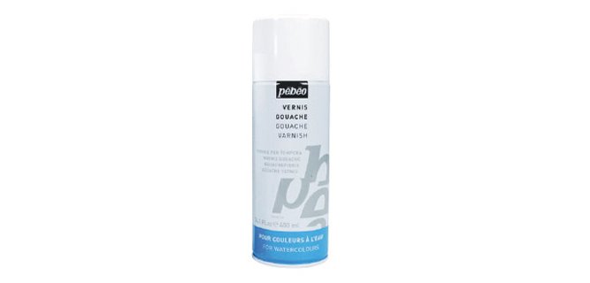 Vernis gouache pébéo aérosol acrylique non jaunissant aspect satiné éclat couleurs flacon 400ml