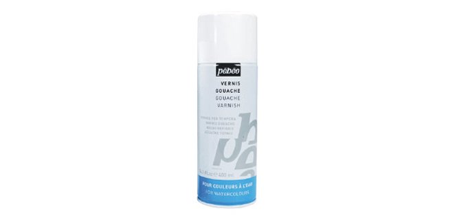 Vernis gouache pébéo aérosol acrylique non jaunissant aspect satiné éclat couleurs flacon 400ml
