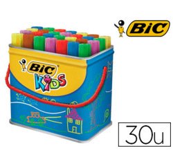 Marqueur bic kids décoralo inodore inséchable air pointe ogive indéformable bloquée couleurs très vives pot 30 unités