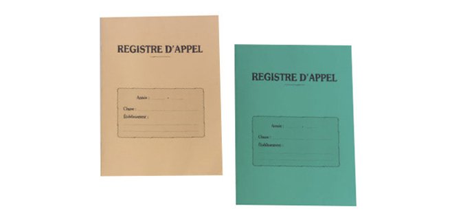 Registre appel journalier éditions fuzeau couverture 250g/m2 a4 210x297mm découpé
