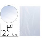 Pochette q-connect polypropylene lisse perforee  folio 120 mc cristal sachet   10 unites