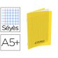 Cahier conquérant polypropylène a5+ 17x22cm 140 pages 90g séyès coloris jaune