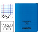 Cahier conquérant polypropylène a5+ 17x22cm 140 pages 90g séyès coloris bleu