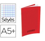 Cahier conquérant polypropylène a5+ 17x22cm 140 pages 90g séyès coloris rouge