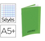 Cahier conquérant polypropylène a5+ 17x22cm 140 pages 90g séyès coloris vert
