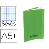 Cahier conquérant polypropylène a5+ 17x22cm 140 pages 90g séyès coloris vert