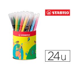 Feutre coloriage stabilo power max encre lavable corps large pointe large bloquée lot 24 unités