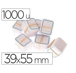 Étiquettes apli-agipa textiles perforées 224g       cadres et lignes bleus        39x55mm boîte de 1000u