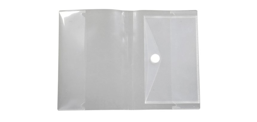 Protège agenda viquel scolaire enveloppe en         polypropylène fermeture       bouton 184x184272mm