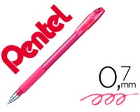 Stylo-bille pentel feel-it écriture moyenne pointe 0.7mm encre coloris rose