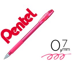 Stylo-bille pentel feel-it écriture moyenne pointe 0.7mm encre coloris rose