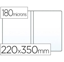 Pochette pvc porte-documents 18/100e 220x350mm coloris transparent