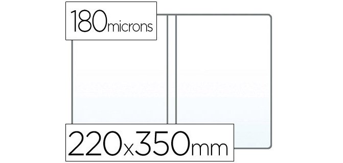 Pochette pvc porte-documents 18/100e 220x350mm coloris transparent