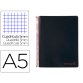 Cahier spirale liderpapel a5 micro wonder 240 pages 90g    5x5mm 6 trous 5 bandes        couleurs noir