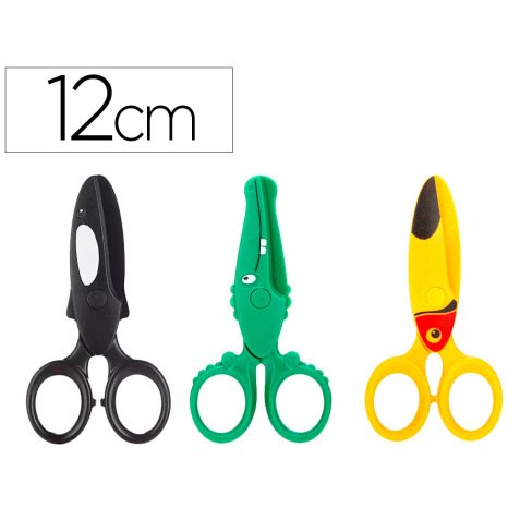 Ciseaux liderpapel 2-5ans lames plastiques bouts ronds  ne coupent ni cheveux ni      vetements longueur 12cm