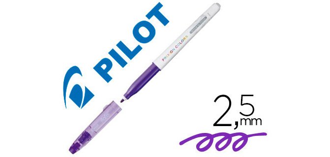 Stylo-feutre pilot frixion colors dessin effaçable pointe fibre résistante 2.5mm violet