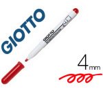 Marqueur giotto robercolor effaçable tableau blanc pointe medium ogive 4 mm coloris rouge