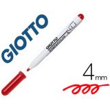 Marqueur giotto robercolor effaçable tableau blanc pointe medium ogive 4 mm coloris rouge