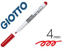 Marqueur giotto robercolor effaçable tableau blanc pointe medium ogive 4 mm coloris rouge
