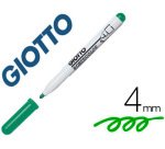 Marqueur giotto robercolor effaçable tableau blanc pointe medium ogive 4 mm coloris vert