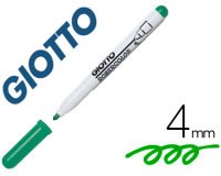 Marqueur giotto robercolor effaçable tableau blanc pointe medium ogive 4 mm coloris vert
