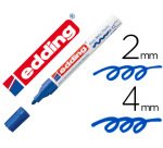 Marqueur edding permanent peinture e750 pointe moyenne 2/4mm encre laquée opaque tous supports résistant chaleur bleu