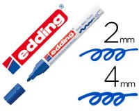 Marqueur edding permanent peinture e750 pointe moyenne 2/4mm encre laquée opaque tous supports résistant chaleur bleu