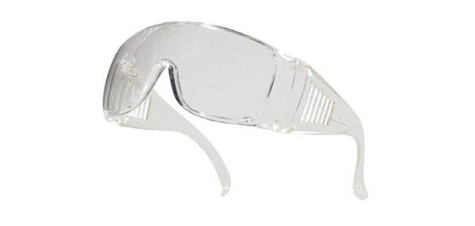 Lunettes visiteur deltaplus piton polycarbonate monobloc uv400 incolore
