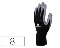 Gant tricot deltaplus polyester paume enduite nitrile jauge 13 taille 8 paire