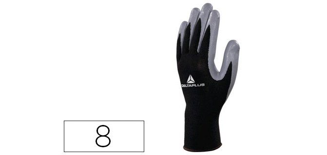 Gant tricot deltaplus polyester paume enduite nitrile jauge 13 taille 8 paire