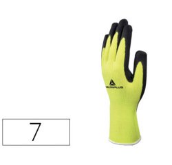 Gant tricot deltaplus polyester fluo enduction mousse latex jauge 13 taille 7 paire