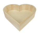 Plateau en bois graine créative 220x190x50mm forme coeur