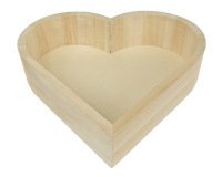 Plateau en bois graine créative 220x190x50mm forme coeur