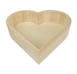 Plateau en bois graine créative 220x190x50mm forme coeur