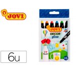 Craie cire jovi décor glass toutes superficies non poreuses non permanente étui 6 unités