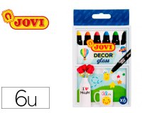 Craie cire jovi décor glass toutes superficies non poreuses non permanente étui 6 unités